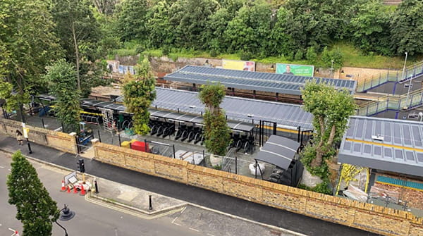 View of Denmark Hill station from above