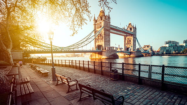 View of Tower Bridge in London