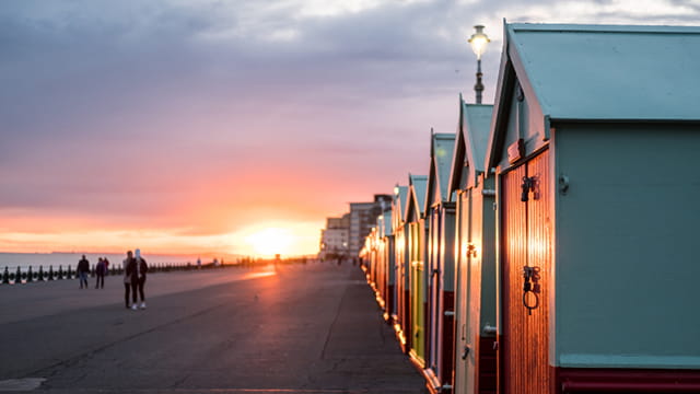 Brighton at sunset