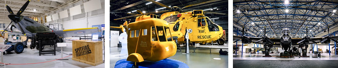 Exhibits at the RAF Museum