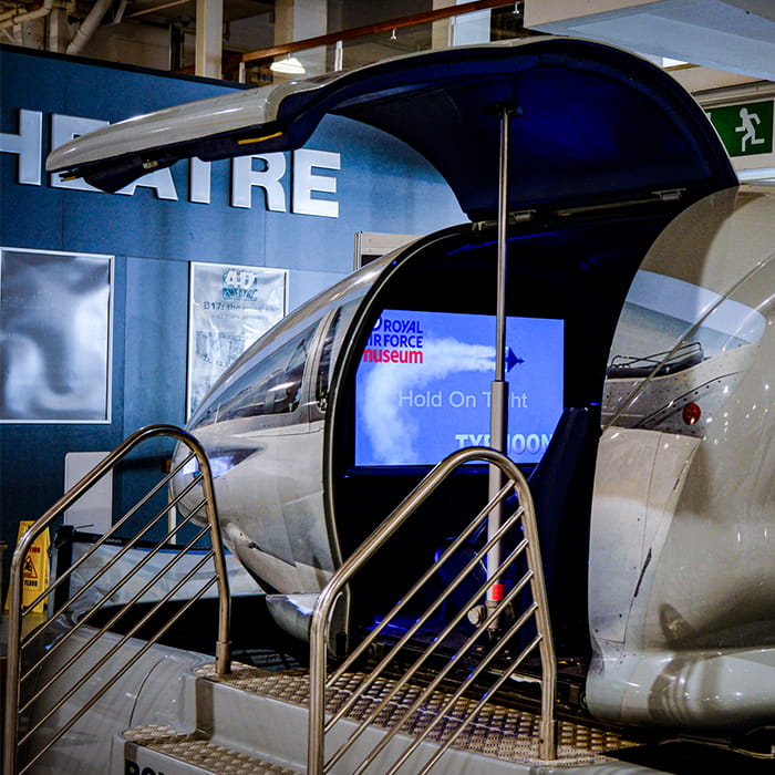 An exhibit inside the RAF Museum