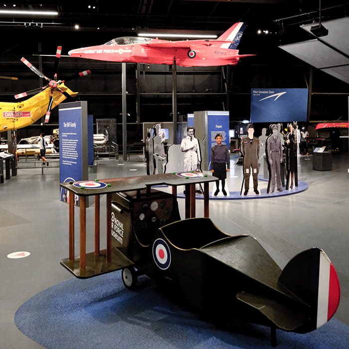 An exhibit inside the RAF Museum