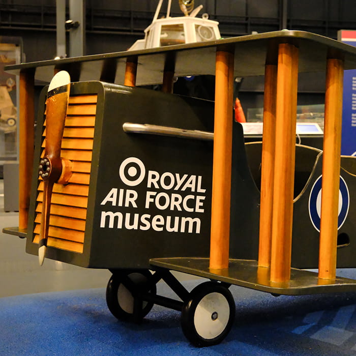 An exhibit inside the RAF Museum