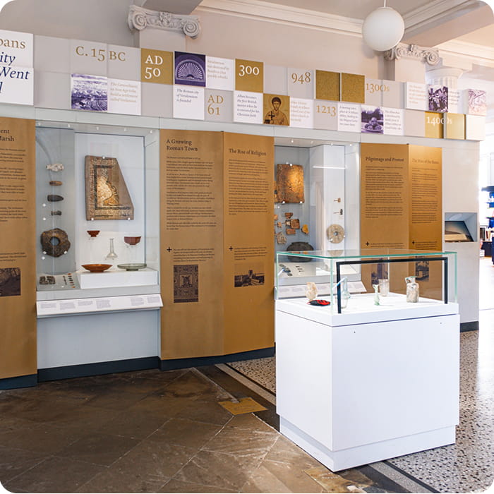 Exhibits at a museum