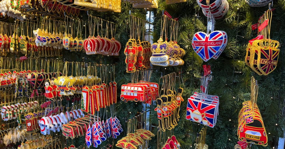 Christmas gifts at London market