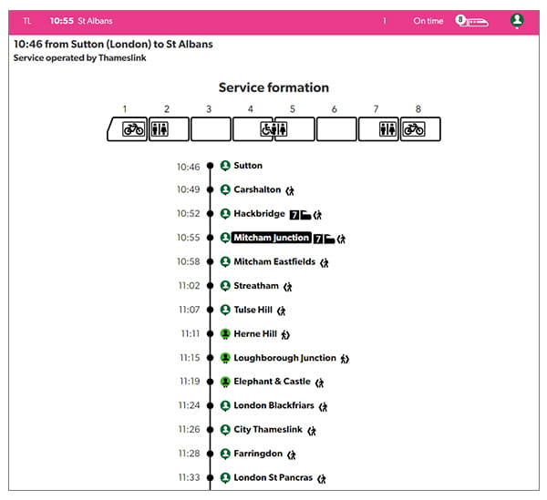 Live departure boards