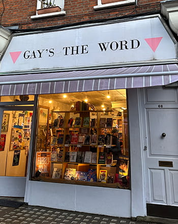 Shop front of Gays the Word bookshop