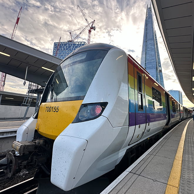 Thameslink Pride train at London Bridge station