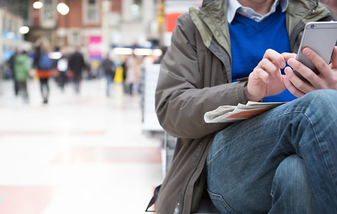 person talking on a cell phone