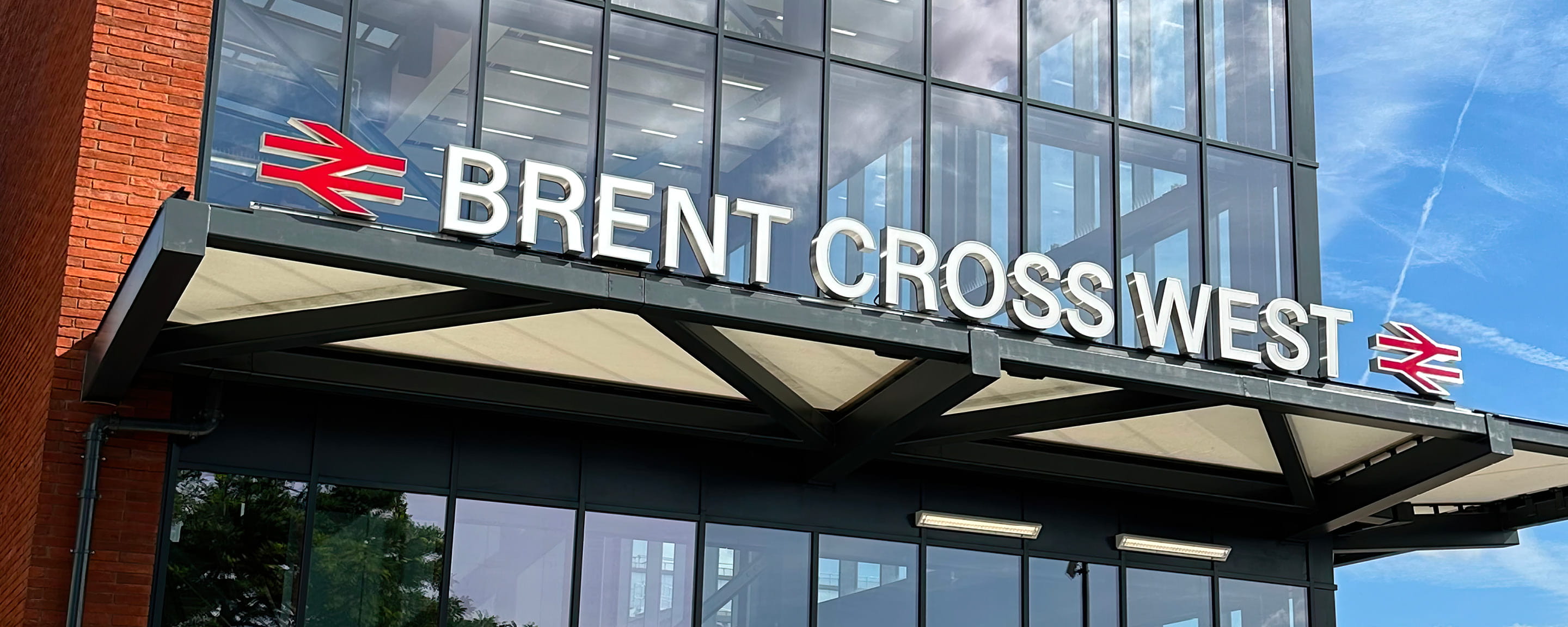 Station sign at Brent Cross West