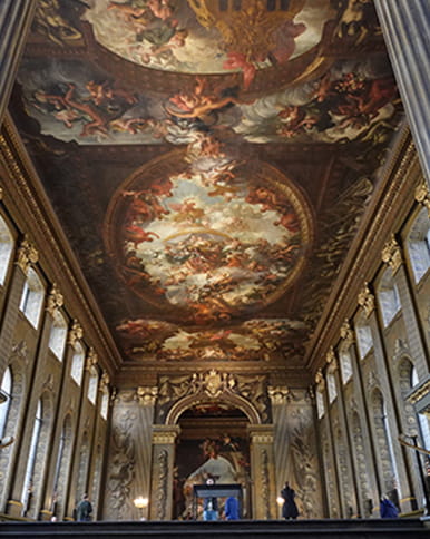 Inside of an old building