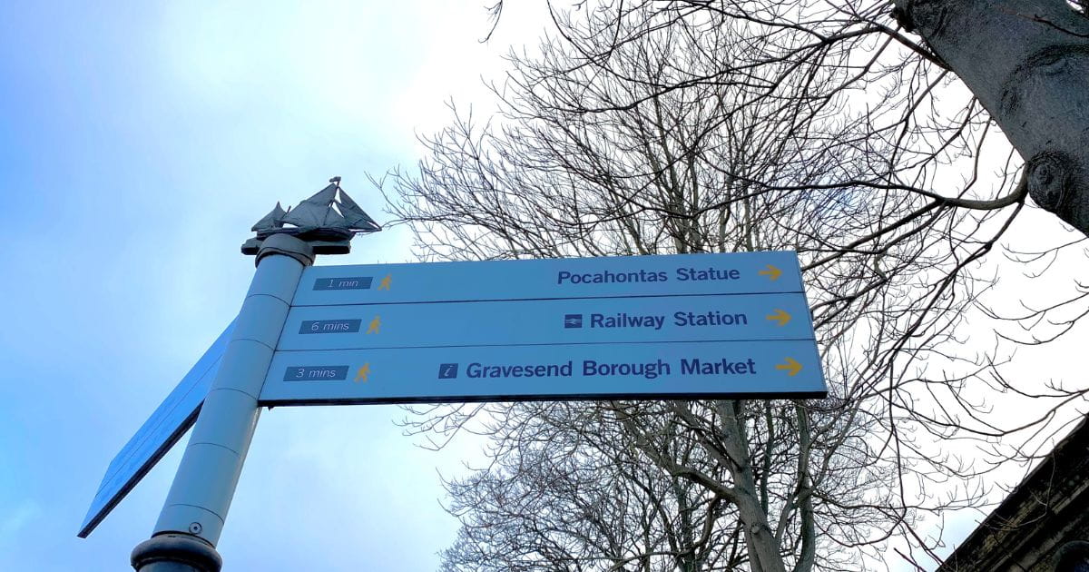 Gravesend tourism sign