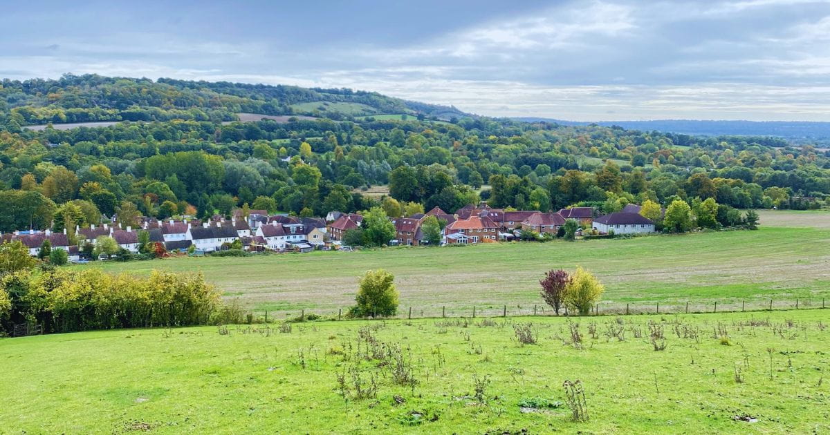 Beautiful countryside walk near London