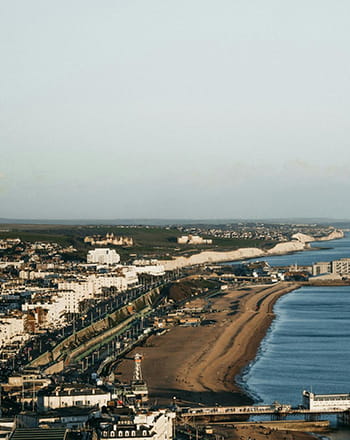 Aerial view of Brighton